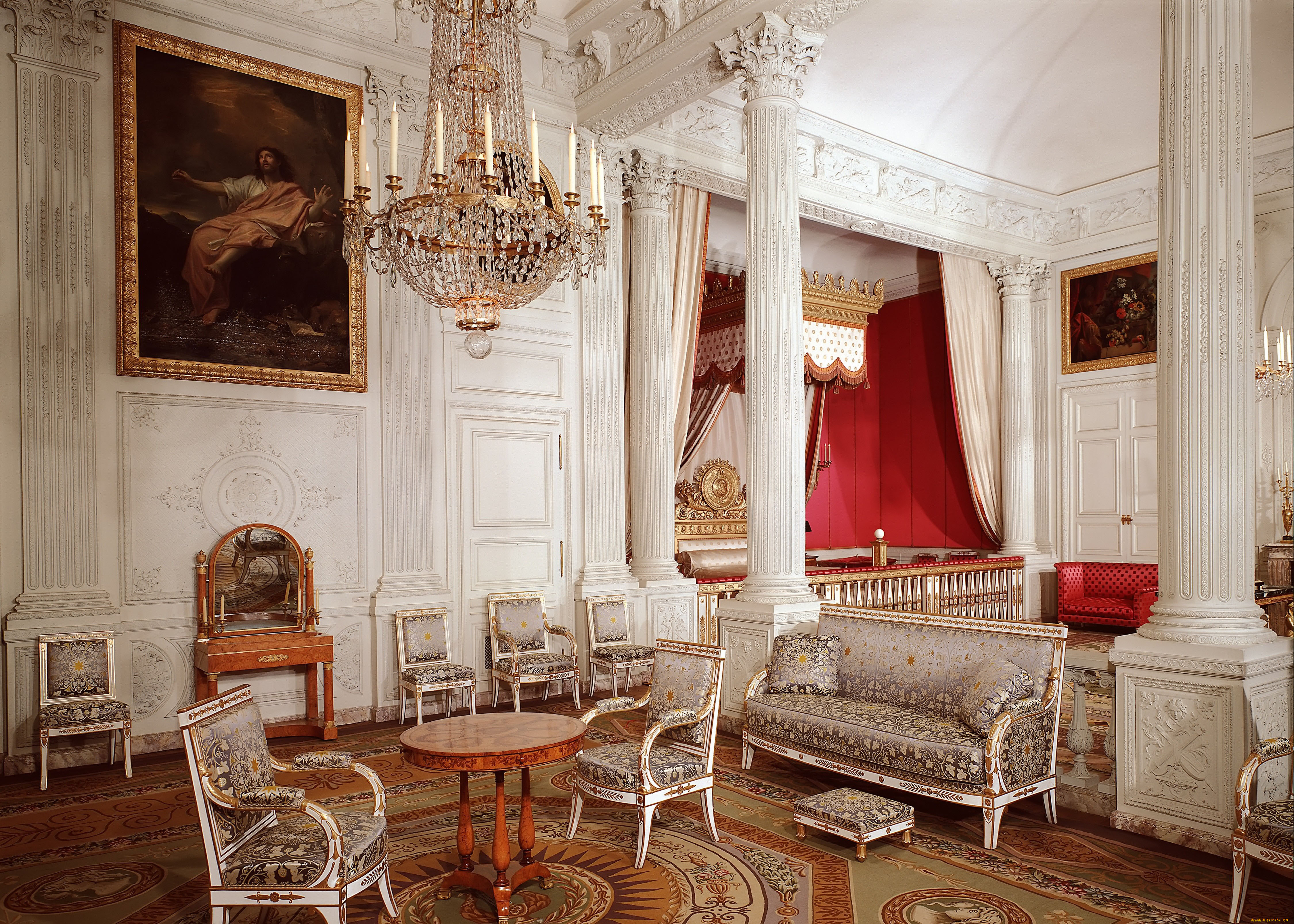 Версаль интерьер. Версальский дворец интерьеры. Версальский дворец Ампир. Версаль интерьеры дворца.